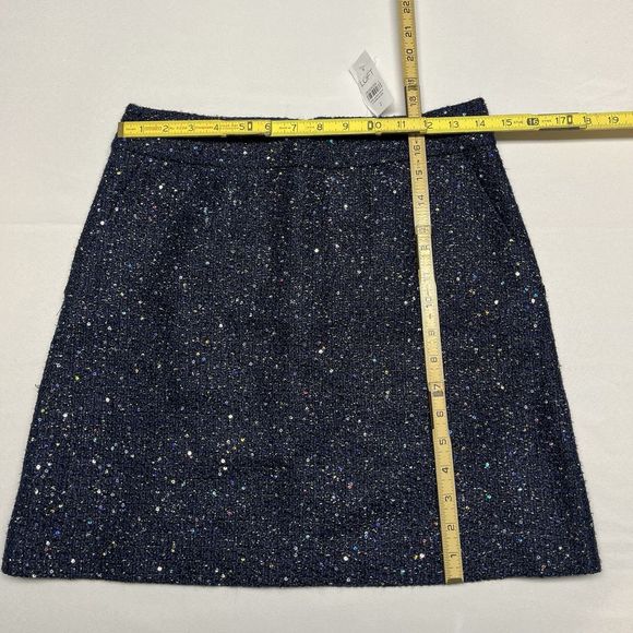 Ann Taylor Loft Mini Skirt Sparkly Rhinestone Tweed - Picture 3 of 9